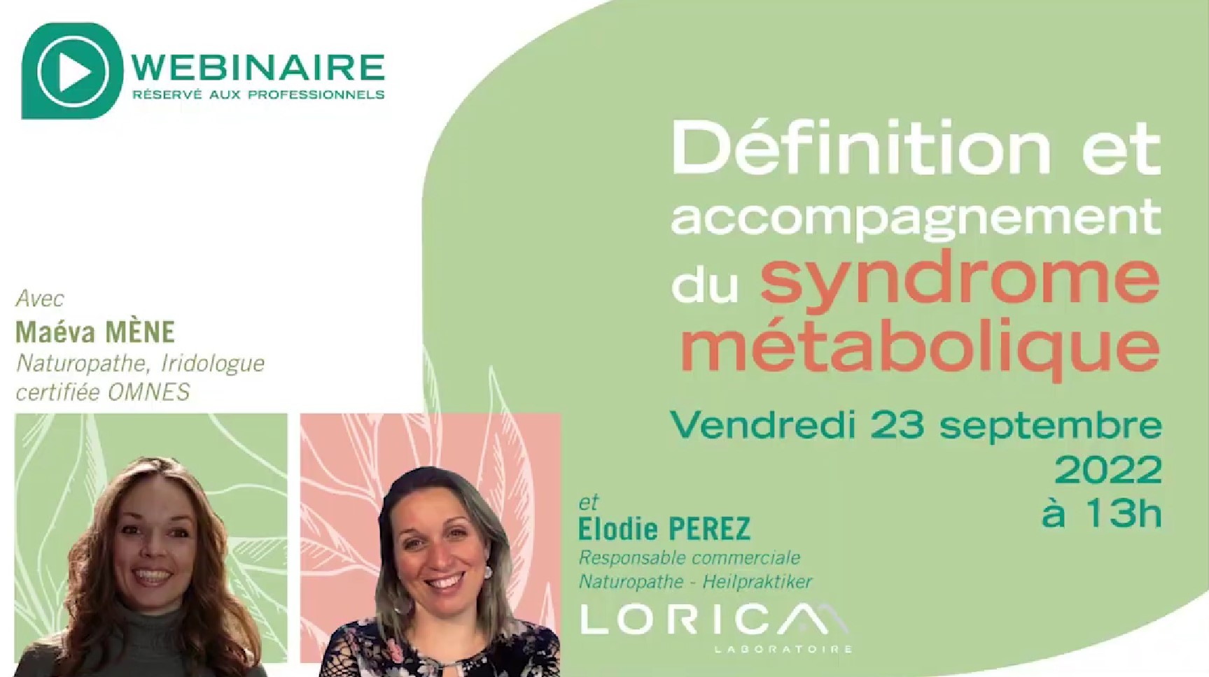Ecran d'accueil de la conférence sur le syndrome métabolique