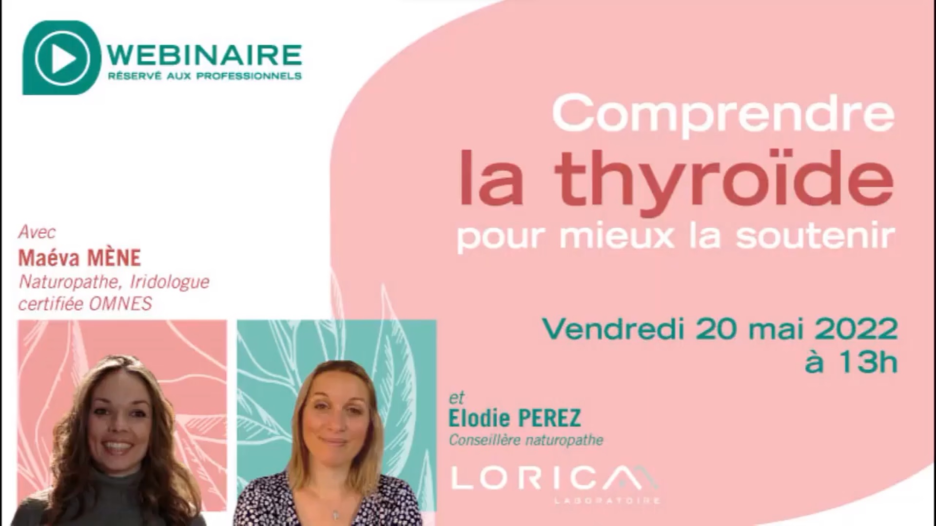 Ecran d'accueil de la conférence sur la thyroïde